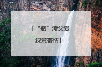 “瓶”添父爱 绿意寄情