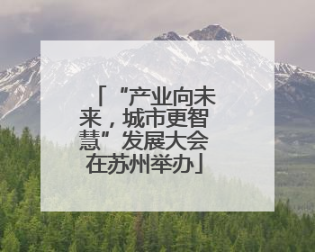 “产业向未来，城市更智慧”发展大会在苏州举办