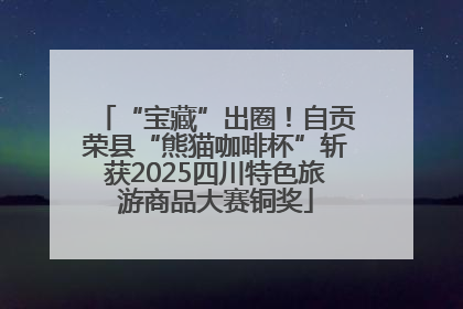 “宝藏”出圈！自贡荣县“熊猫咖啡杯”斩获2025四川特色旅游商品大赛铜奖