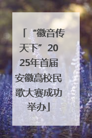“徽音传天下”2025年首届安徽高校民歌大赛成功举办