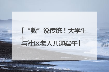 “数”说传统！大学生与社区老人共迎端午