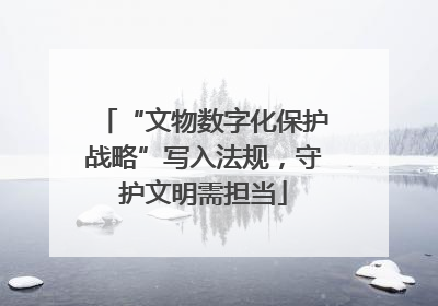 “文物数字化保护战略”写入法规，守护文明需担当