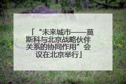 “未来城市——莫斯科与北京战略伙伴关系的协同作用”会议在北京举行