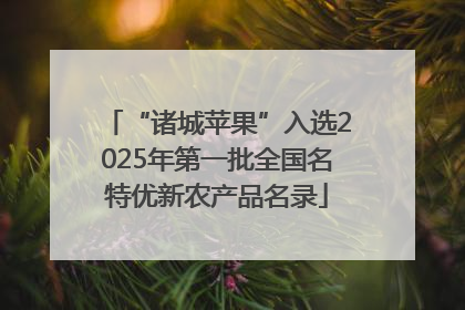 “诸城苹果”入选2025年第一批全国名特优新农产品名录