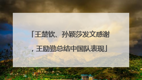 王楚钦、孙颖莎发文感谢，王励勤总结中国队表现