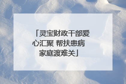 灵宝财政干部爱心汇聚 帮扶患病家庭渡难关