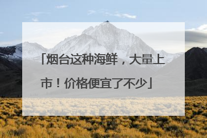 烟台这种海鲜，大量上市！价格便宜了不少