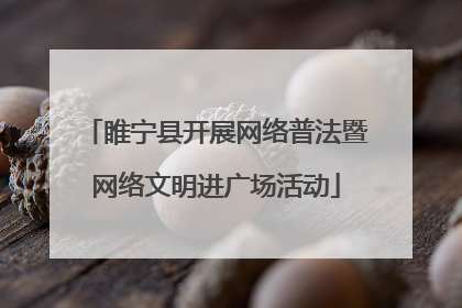 睢宁县开展网络普法暨网络文明进广场活动