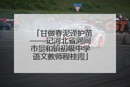 甘做春泥谨护苗——记河北省河间市景和镇初级中学语文教师程桂霞