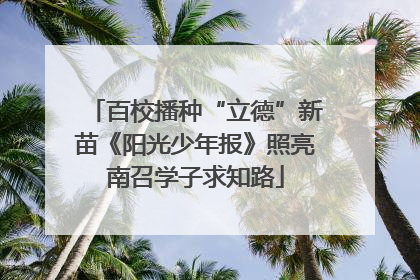 百校播种“立德”新苗《阳光少年报》照亮南召学子求知路