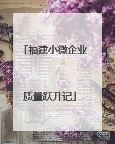 福建小微企业质量跃升记