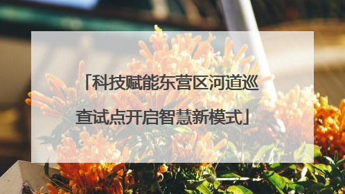 科技赋能东营区河道巡查试点开启智慧新模式