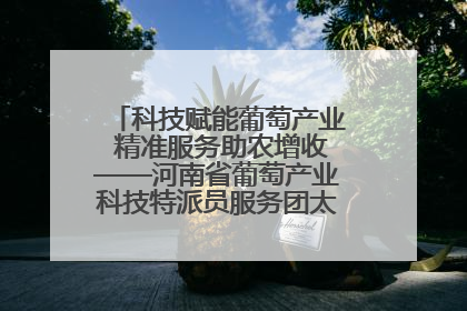 科技赋能葡萄产业 精准服务助农增收——河南省葡萄产业科技特派员服务团太康县科技服务纪实