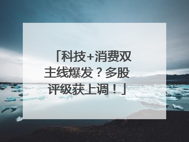 科技+消费双主线爆发？多股评级获上调！