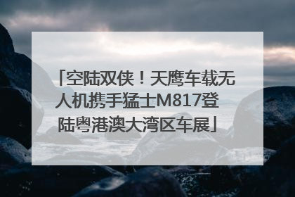 空陆双侠！天鹰车载无人机携手猛士M817登陆粤港澳大湾区车展