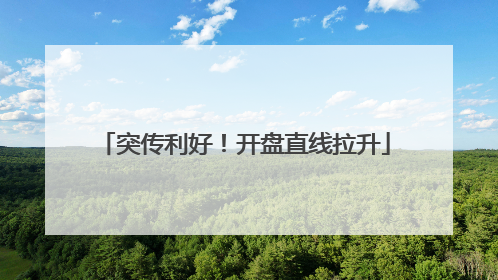 突传利好！开盘直线拉升