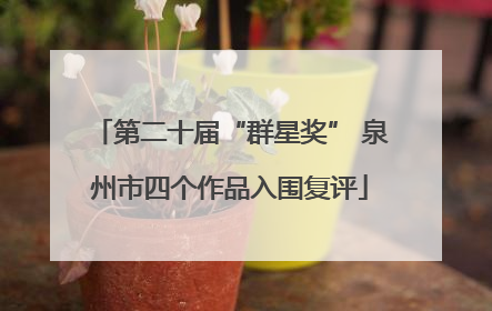第二十届“群星奖” 泉州市四个作品入围复评