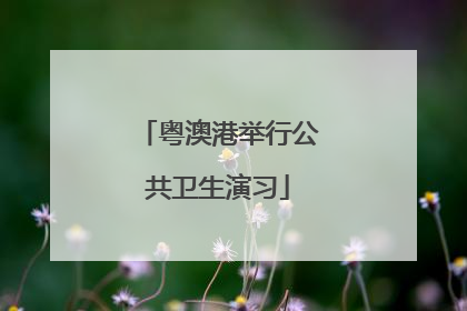 粤澳港举行公共卫生演习