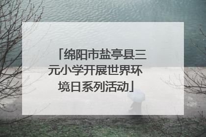 绵阳市盐亭县三元小学开展世界环境日系列活动
