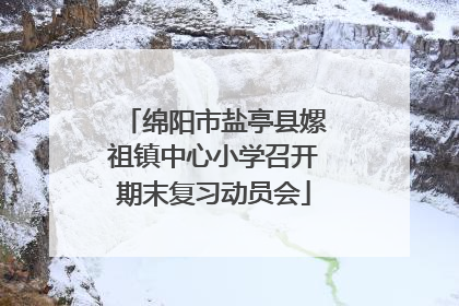 绵阳市盐亭县嫘祖镇中心小学召开期末复习动员会