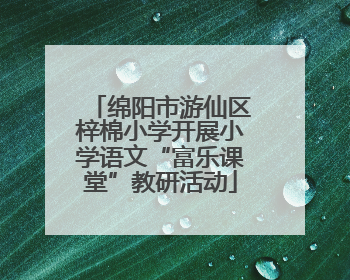 绵阳市游仙区梓棉小学开展小学语文“富乐课堂”教研活动