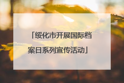 绥化市开展国际档案日系列宣传活动