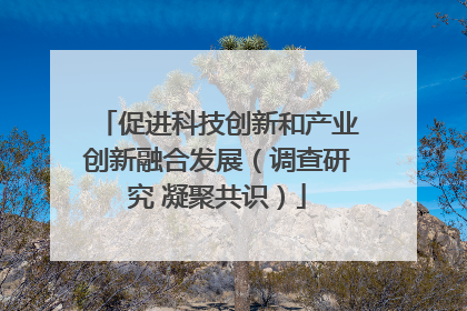 促进科技创新和产业创新融合发展（调查研究 凝聚共识）