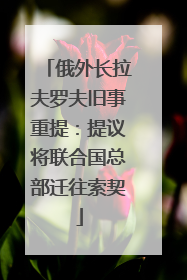 俄外长拉夫罗夫旧事重提：提议将联合国总部迁往索契