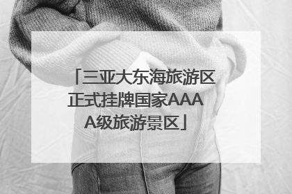 三亚大东海旅游区正式挂牌国家AAAA级旅游景区