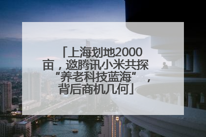 上海划地2000亩，邀腾讯小米共探“养老科技蓝海”，背后商机几何