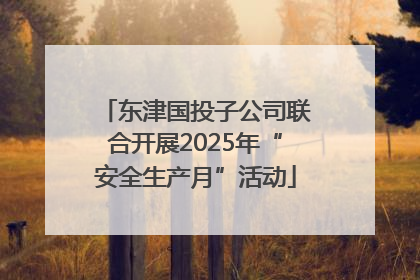 东津国投子公司联合开展2025年“安全生产月”活动