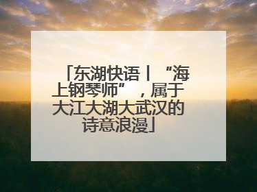 东湖快语丨“海上钢琴师”，属于大江大湖大武汉的诗意浪漫