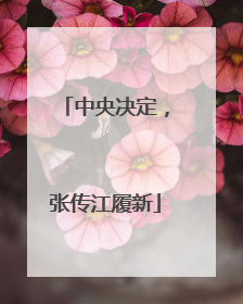 中央决定，张传江履新