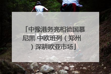 中豫港务亮相德国慕尼黑 中欧班列（郑州）深耕欧亚市场