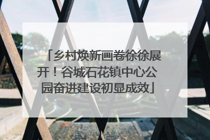 乡村焕新画卷徐徐展开！谷城石花镇中心公园奋进建设初显成效