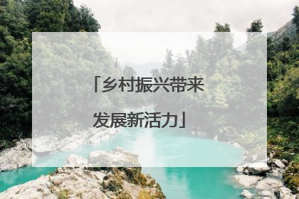 乡村振兴带来发展新活力