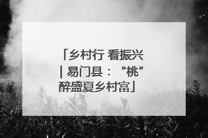 乡村行 看振兴｜易门县：“桃”醉盛夏乡村富