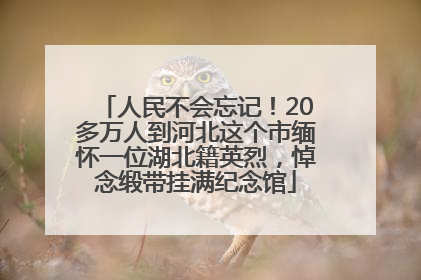 人民不会忘记！20多万人到河北这个市缅怀一位湖北籍英烈，悼念缎带挂满纪念馆