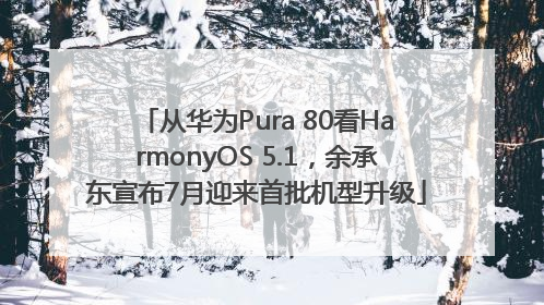 从华为Pura 80看HarmonyOS 5.1，余承东宣布7月迎来首批机型升级