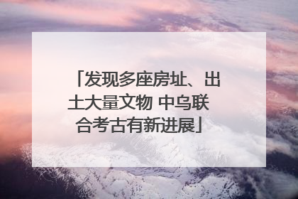 发现多座房址、出土大量文物 中乌联合考古有新进展