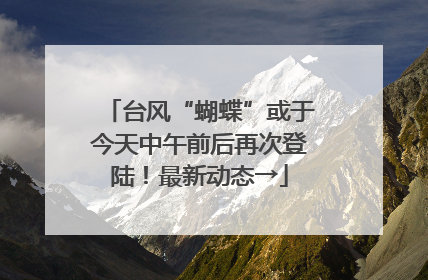 台风“蝴蝶”或于今天中午前后再次登陆！最新动态→