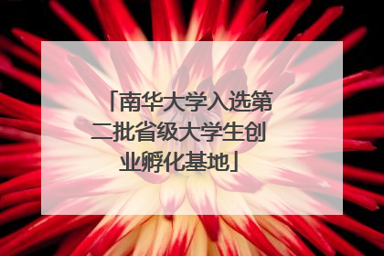 南华大学入选第二批省级大学生创业孵化基地