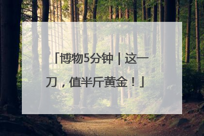 博物5分钟｜这一刀，值半斤黄金！