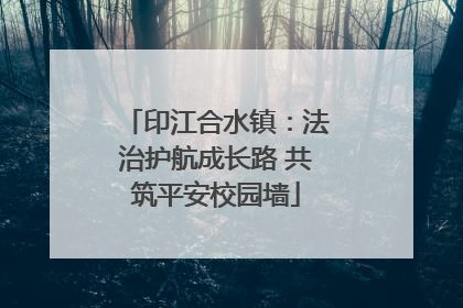 印江合水镇：法治护航成长路 共筑平安校园墙