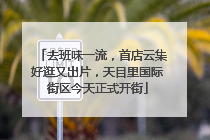 去班味一流，首店云集好逛又出片，天目里国际街区今天正式开街