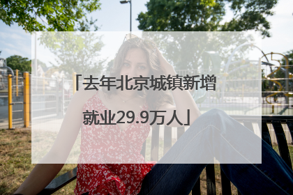 去年北京城镇新增就业29.9万人
