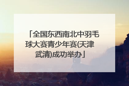 全国东西南北中羽毛球大赛青少年赛(天津武清)成功举办