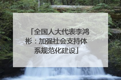 全国人大代表李鸿彬：加强社会支持体系规范化建设