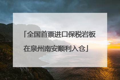 全国首票进口保税岩板在泉州南安顺利入仓
