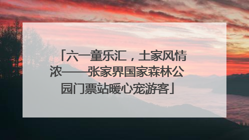 六一童乐汇，土家风情浓——张家界国家森林公园门票站暖心宠游客